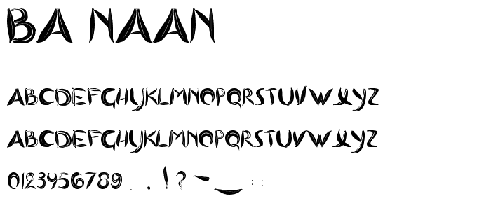 BA naan font
